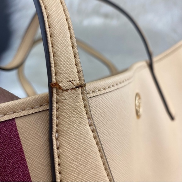 TORY BURCH PERRY STRIPE BLAKE MULTICOLOR TOTE BAG - Picture 14 of 16